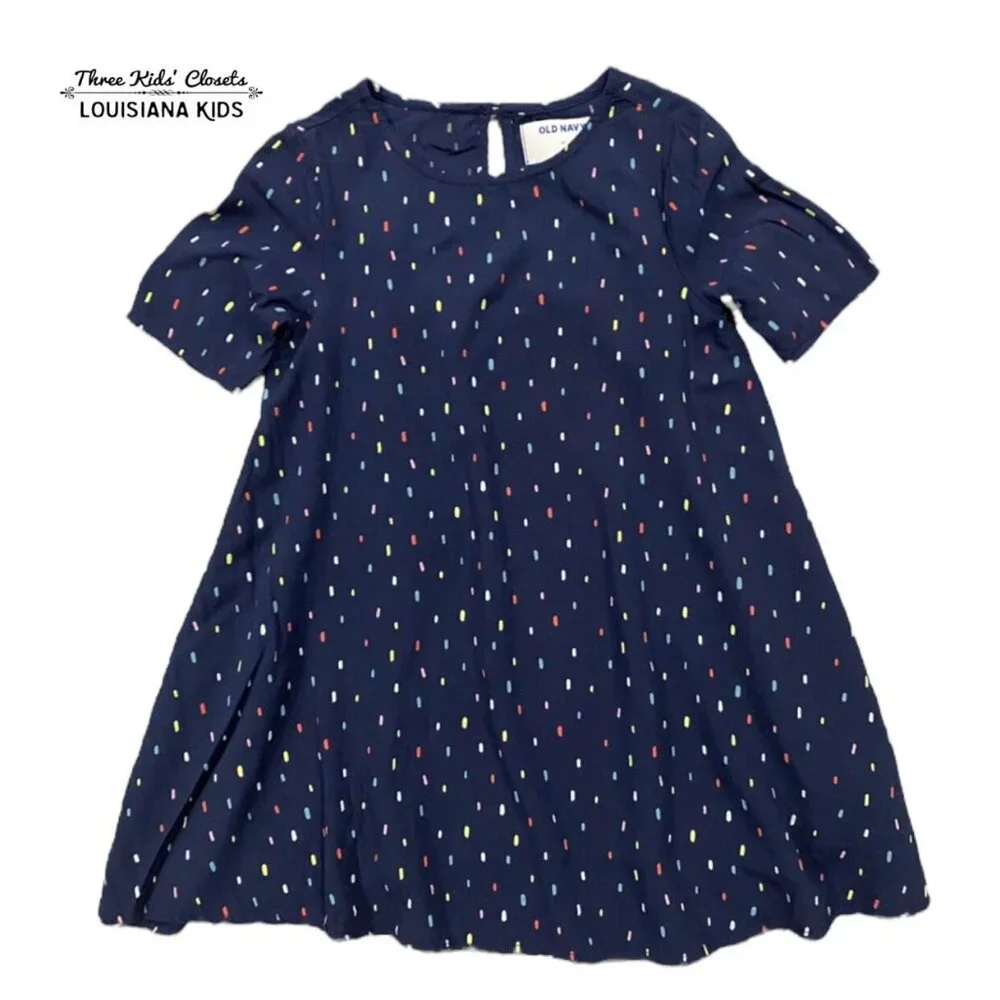 Old Navy 4T Navy Multi Colored Speckled Dress